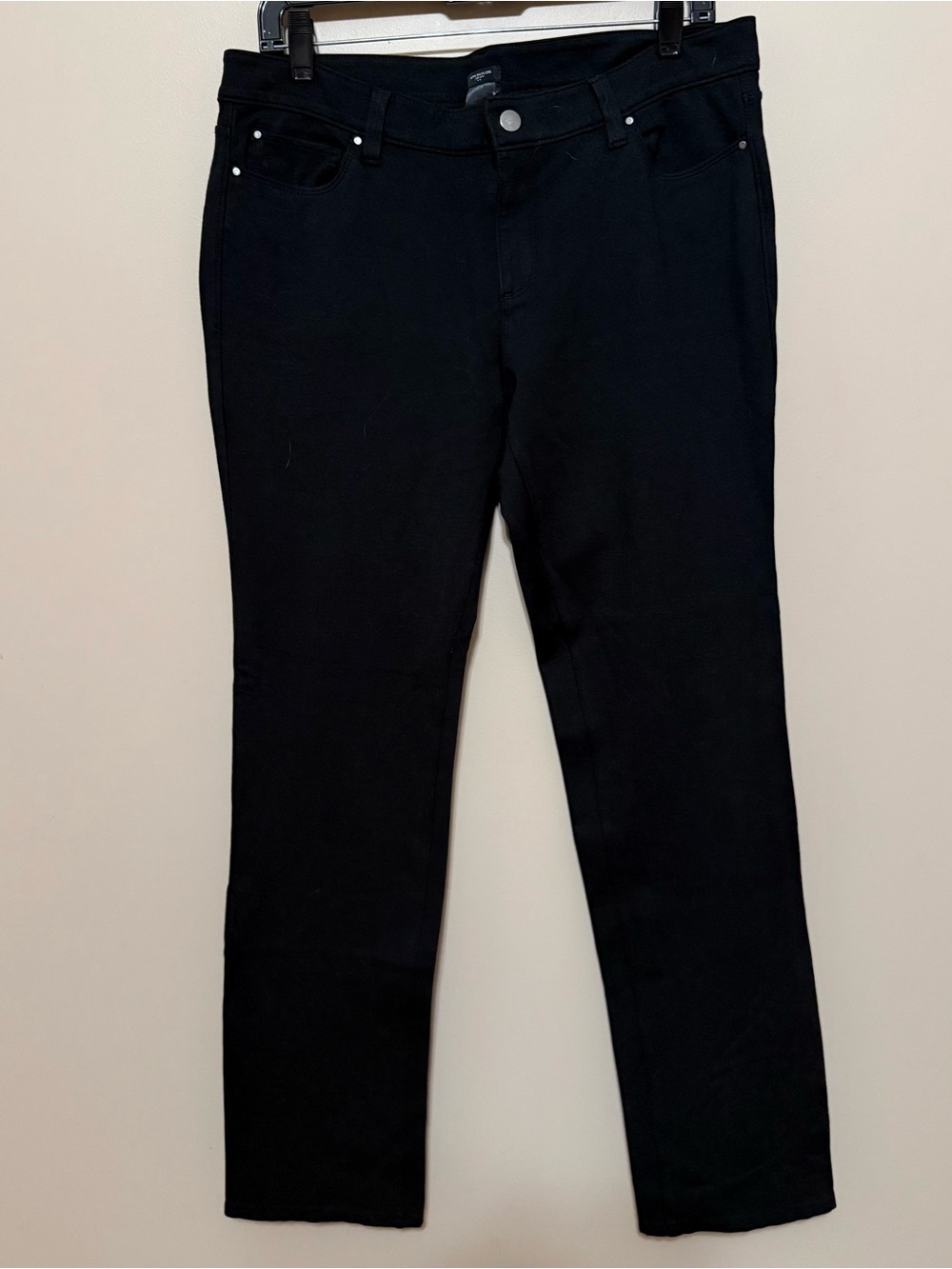 LN Ann Taylor Modern Black Straight Leg Pants Sz 12